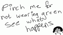 I don't own green clothing