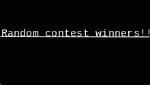 Winners of my contest