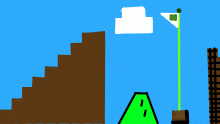 Classic end of Mario Level
