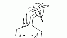 long bendy slirpy straw lookin ass-