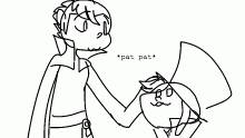 he pat her
