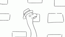 snake with hat
