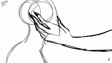 hand on face animation practice 2