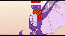 Christmas glorp dragon by @frail