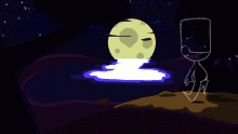 Lunar Lit Lake
