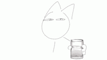 bingus handing you a glass of water