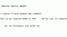FOllowers raffle