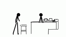 local stickman orders food