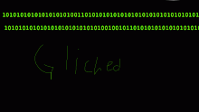 my games gliched. =(