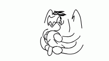 mean man and a blue squish