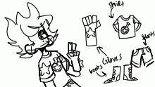oc redesign sketch + new artstyle