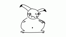 a gigantimax pikachu eating pizza