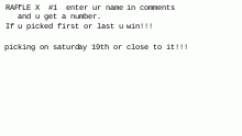 RAFFLE X #1