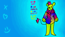 clown man?? (bright colors)