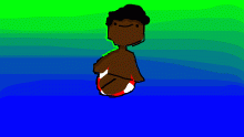 naked man in green skies