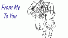 Seth and Star on a white chocobo