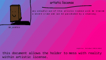 artistic license