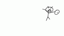 Angry man throwing a rock ( lam )