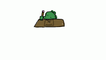 Dino boi is doodling