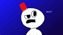 Guy has cup on his head