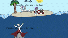 People who sort by new / hot