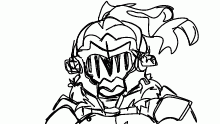stinky drawing of Goblin Slayer: