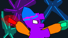 New Year's glow stick party