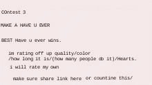 CONTEST 3 BIG PRIZES