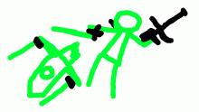 transformable toxic stickbot
