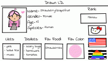 Drawn ID card! meet me :)