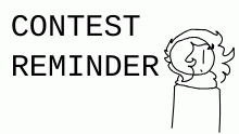 Contest reminder!