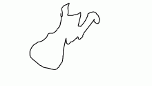 A poorly drawn west virginia