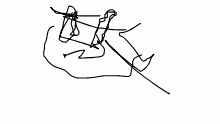 *draws with left hand*
