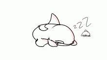 shh.. whale is sleeping