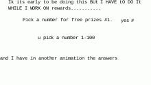 PICK A # FOR prizes #1