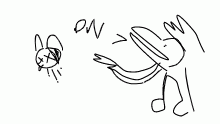 got stung on my drawing arm