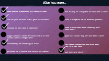 Another checklist thing