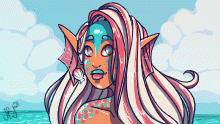 New mermaid oc (art in description)