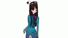 Maggie wearing Fredrick's gift