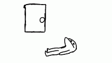 door falls on man