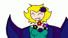 she got some flowers