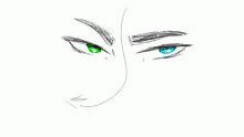 Cole has Heterochromia