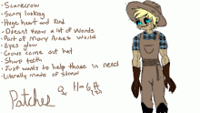 Patches character sheet