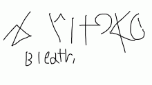 Bledth font/language