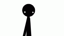 local stick man checks watch