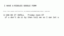 RIDDLES GOOGLE FORM
