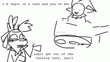 he's in a tank