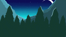 Wooded mountain view