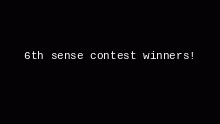 Contest winners!