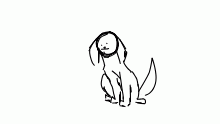 Lorge ear dog sais hii